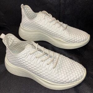Ecco‎ Womens Therap Sneakers 6-6.5 White Comfort Texture Lace-Up Athletic Shoes
